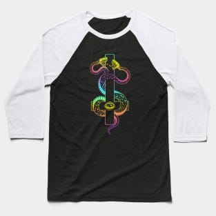 inverted cross. satanic two-headed serpent Baseball T-Shirt